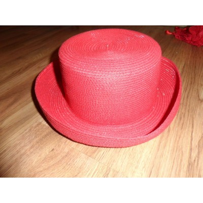 Red Hat Society / straw look ~ basic red hat cap  eb-62862275